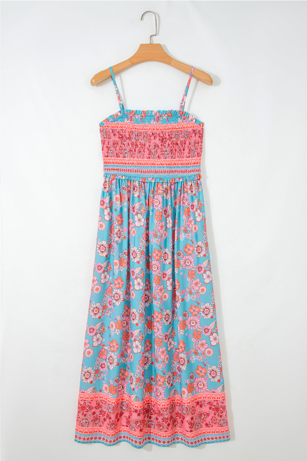 Langes Kleid mit Spaghettiträgern